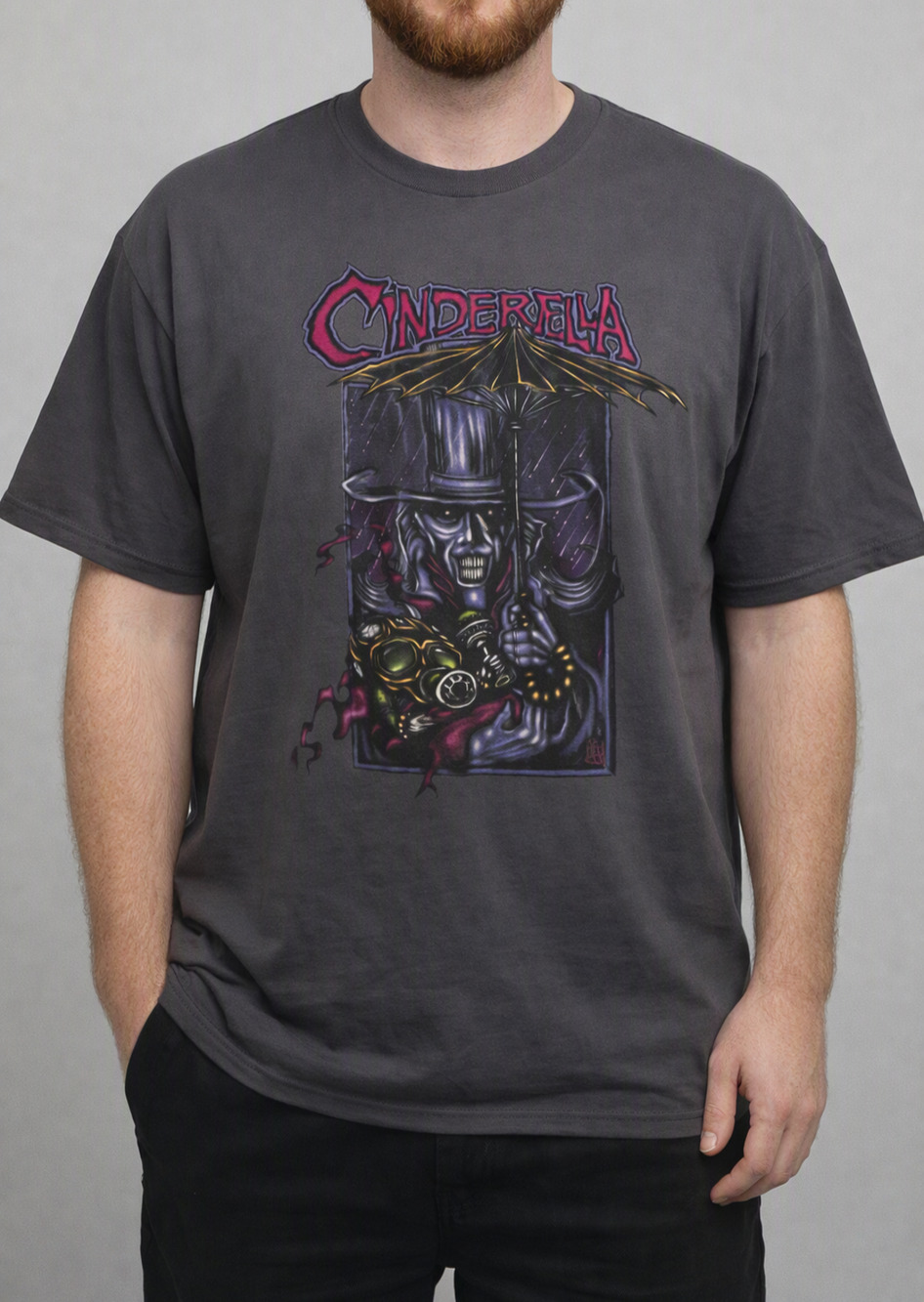 Cinderella 1988 RARE Gray TOUR SHIRT 80s Rock POISON CRUE OZZY BON JOVI Vintage